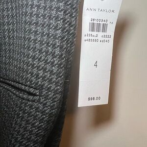 Ann Taylor Black and White Houndstooth Pants